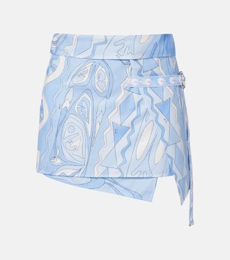 Pucci Angoli cotton wrap skirt
