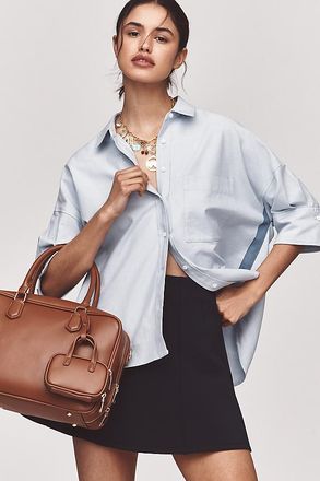 Maeve Mabel Boxy Oxford Shirt Top