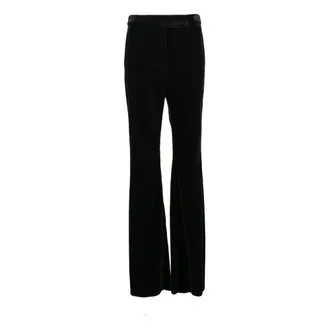 Max Mara Dames, Broeken, Zwart, Maat: M Katoen