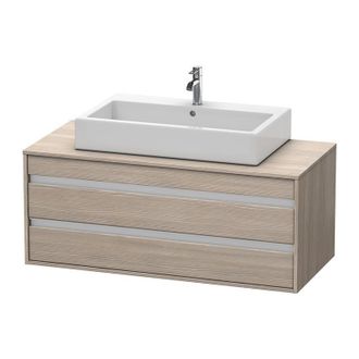 Duravit Duravit Ketho M&oacute;dulo Mural 6656, 2 Cajones, 1200mm, Para Lavabo De Sobremesa, Centralizado, Color (frente/cuerpo): Decoraci&oacute;n Pino Plata - Kt665603131