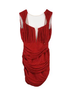 Elisabetta Franchi Lam&eacute; Mini Dress - Red