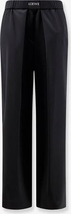 Loewe Pantaloni in lana con dettaglio Logo - LOEWE - gender_Woman