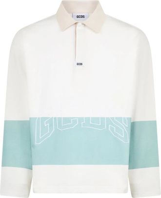 GCDS Lounge Polo - Dames - Polos - Wit - 2XL - Katoen - Tops