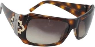 Bulgari Pre-owned Vintage Zonnebril - Dames - Vintage Accessoires - Bruin - ONE Size - Vintage