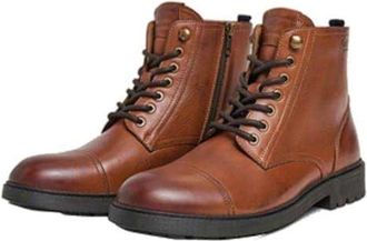 Bottines Pepe Jeans Lincoln Top Pour Homme - Cuir Nubuck - Semelle Volumée Effet Brossé - Fermeture éclair Et Lacets