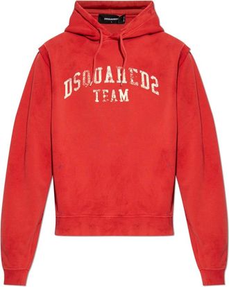 Dsquared2 Sweatshirts & Hoodies - Heren - Hoodies - Rood - S - Katoen - Hoodies & sweatvesten