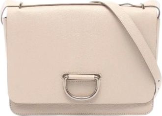 Burberry Borsa a tracolla in pelle con D-ring Pre-owned - - Pre-owned - Donna - Beige - ONE SIZE