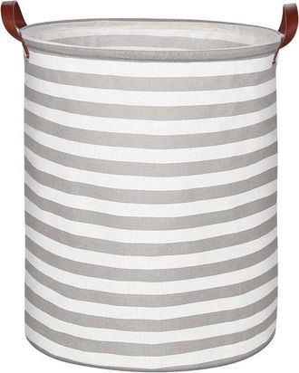 No Brand Cesto De Ropa Plegable Con Asa, Gran Capacidad De 63 Litros, Tejido Impermeable, Cesto De Ropa Infantil, Cesta Organizadora Para Dormitorio - Rayas Gr