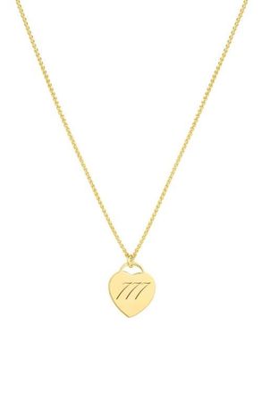 Set & Stones Alice Angel Numbers Necklace in Gold /777 at Nordstrom, Size 18