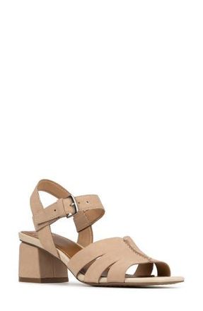 Donald J Pliner Joyus Block Heel Sandal in Almond at Nordstrom Rack, Size 5.5