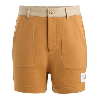 Timberland Womens X Icebreaker Merino Terry Chino Shorts - Brown Wool - Size X-Large