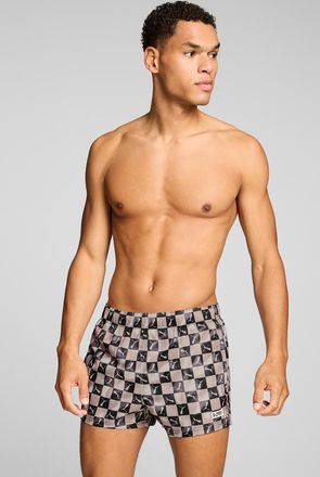 Puma Badeshorts PUMA PUMA SWIM MEN PRINTED CAT SHORT SHORTS, Herren, Gr. XXL, N-Gr, chocolate braun combo, Web, Obermaterial: 100% Polyester, Badehosen Bad