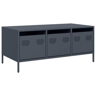 Berkfield Home Coffee Table Anthracite 101.5x50x43.5 cm Cold-rolled Steel in Dark Grey