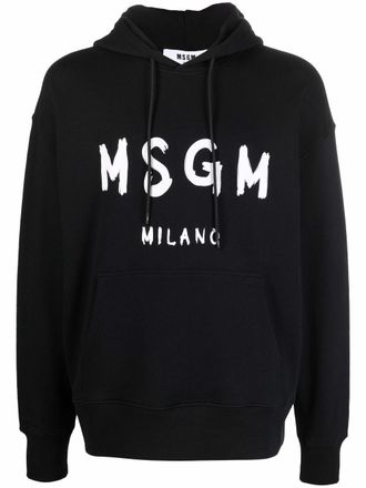 【送料&関税込】MSGM Tonal Logo Black Hoodie MSGM エムエスジーエム パーカー プルオーバー スウェット