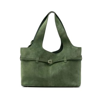 Manu Atelier Dames, Tassen, Groen, Maat: ONE Size Leer