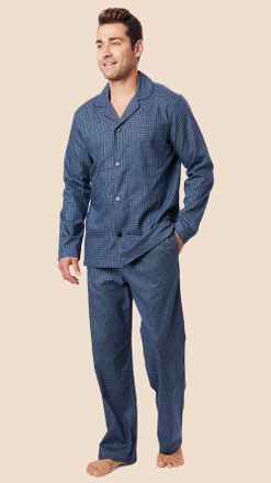 The Cats Pajamas Mens Flannel Pajama Set in Lisbon at Nordstrom, Size Small