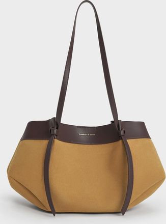 Charles & Keith Calla Faux Suede Tote Bag