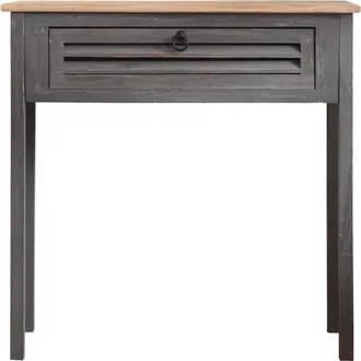 Mobili Rebecca Rebecca Mobili Escritorio Consola 1 Cajon Madera Blu Azur Natural 75x75x30,5