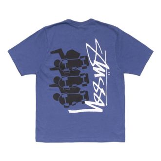 St&uuml;ssy Skate Stack T-Shirt Pigment Dyed Indigo 1905178-INDI