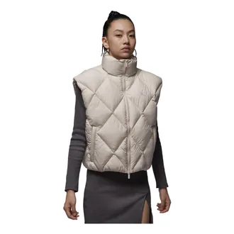 Nike Jordan (WMNS) Air Jordan Brooklyn Quilted Puffer Vest Light Orewood Brown HV0414-104