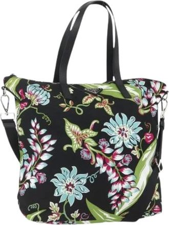 Prada Pre-owned Tote Bags, female, Multicolor, Size: ONE SIZE Pre-owned Vintage Nylon Tote Bag