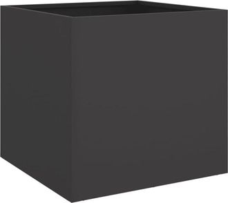 vidaXL Planter Black 49x47x46 cm Steel Vidaxl