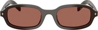 Prada 50mm Oval Sunglasses in Cigar /Brown at Nordstrom