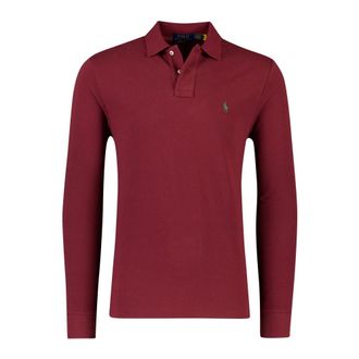 Polo Ralph Lauren Tops, Heren, Rood, XL, Katoen, Custom Slim Fit Polo