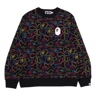 A Bathing Ape Neon Camo Crewneck Sweatshirt Multicolor 1L30-113-008-MUTL