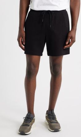 Zella Waffle Knit Shorts in Black Caviar at Nordstrom, Size Xx-Large