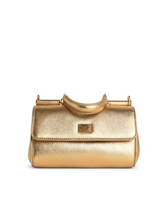 Dolce & Gabbana My Sicily goldene Lear-Handtasche