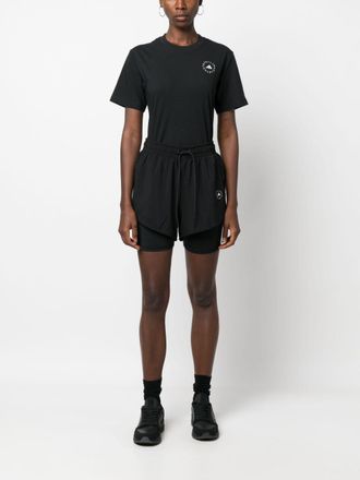 adidas by Stella McCartney Logo-Printed Cotton T-shirt - Black