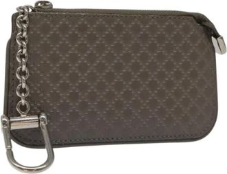 Gucci Tweedehands leren portemonnees - Dames - Vintage Accessoires - Grijs - ONE Size - Leer - Vintage