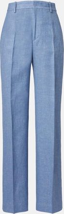 Polo Ralph Lauren Pantaloni a gamba larga in twill di lino e cotone