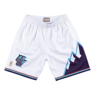 Mitchell & Ness NBA Swingman Shorts Utah Jazz 1996-97 White Purple SMSHAC19029-UJAWHIT96