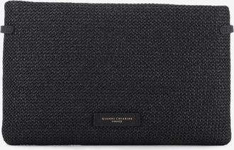 Gianni Chiarini Clutch in paglia Hermy nero
