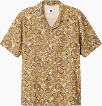 Pretty Green Mens Pretty Green Hermosa Paisley Multi Shirt - Yellow - Size: 42/Regular