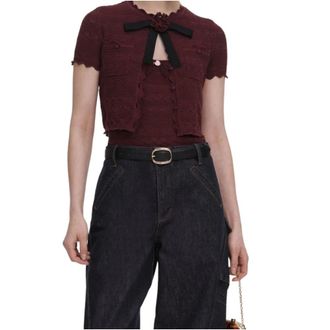 Self Portrait Dames, Truien, Rood, Maat: M Katoen