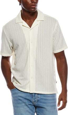 Civil Society Braga Relaxed Fit Open Knit Resort Shirt