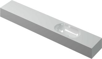 Bernacchini Nice Day Fonteinplateau - 120x20x10cm - wasbak rechts - 0 kraangaten - ovale kom - polystone wit glans