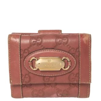 Gucci Pre-owned Wallets, female, Pink, Size: ONE SIZE Pre-owned Leather wallets