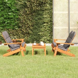 vidaXL Juego De Muebles De Jard&iacute;n Adirondack 3 Piezas Madera Acacia Vidaxl
