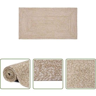 vidaXL Tappeti per soggiorno - Tappeti per area Naturale e Bianco 100 x 200 cm Juta