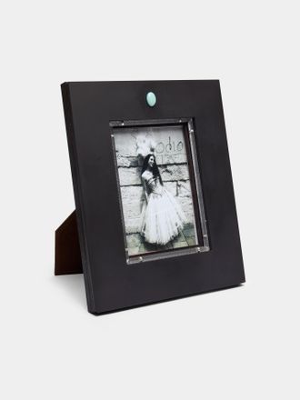 Giberto Ardesia Murano Glass and Turquoise Photo Frame (5x7)