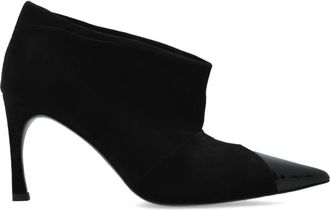Rotate Su&egrave;de laarsjes met puntneus - Dames - Laarzen met Hak - Zwart - 38 EU - Su&egrave;de - Schoenen