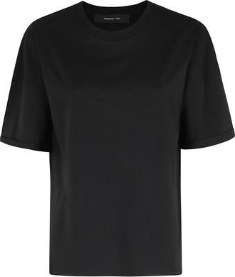 Federica Tosi T-Shirt Jersey - Dames - T-shirts - Zwart - M - Katoen - Tops