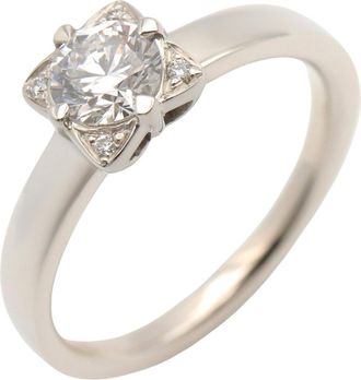 Bulgari Silver Clear Platinum 950 Band Ring (Pre-Owned)