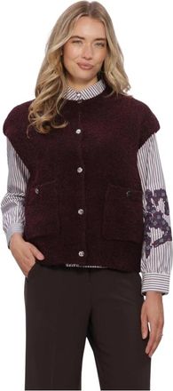 Arma Idony Boucle Vest - Dames - Bodywarmers - Rood - L - Wol - Jassen