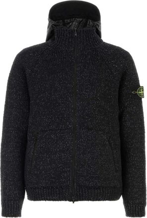 Stone Island Black Reversible Zip UP Sweater