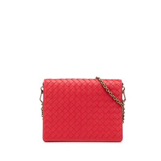 Bottega Veneta Tweedehands Nappa Intrecciato Wallet On Chain
